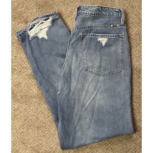 Kancan Women's 9/28 Distressed Estilo High Waisted Boyfriend Jeans Denim KC7825M